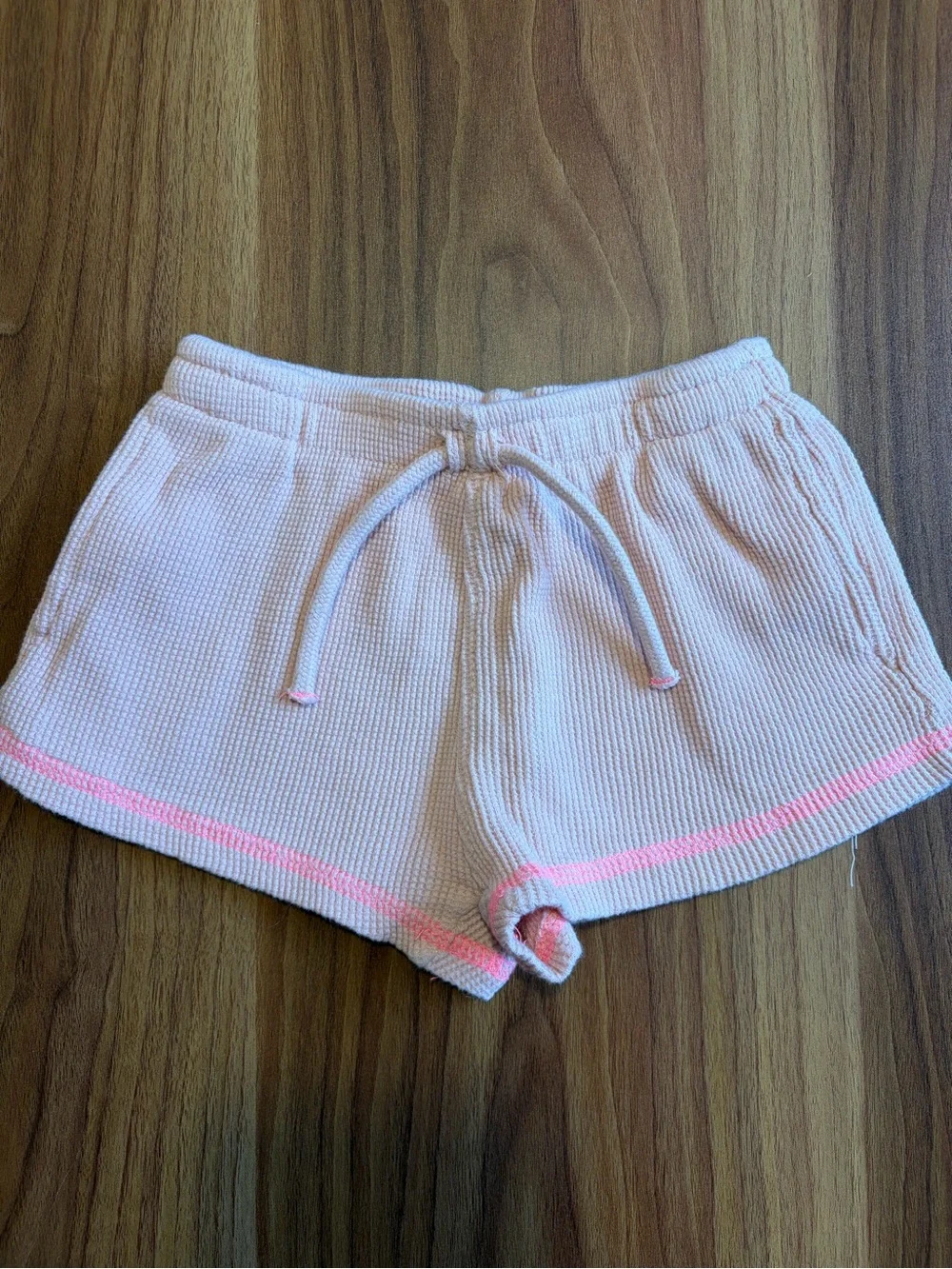 Zara 3Y Waffle Knit Pink Short Set